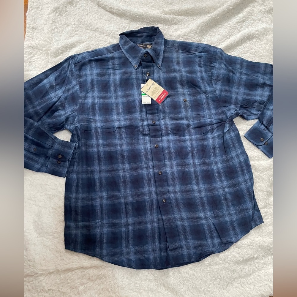 ARROW Men's Blue Plaid Shirt